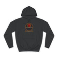 Tukula jet black hoodie product view, embroidery-style Kongo emblem printed on the chest, Dikenga Collection by Bana Bilaka