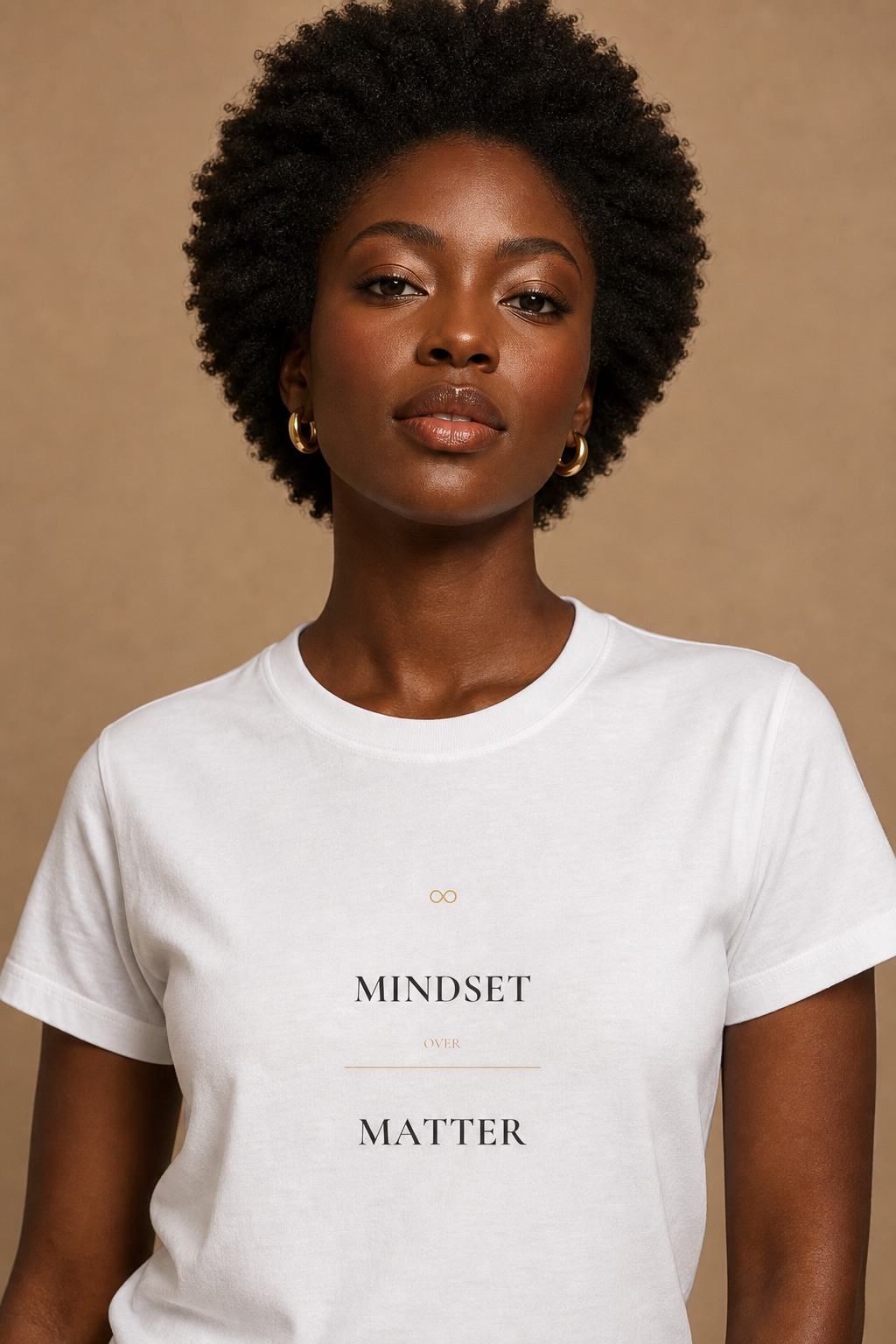 Empires of Light pan-African kingdoms t-shirt worn by a West African woman — Bana Bilaka organic cotton unisex tee
